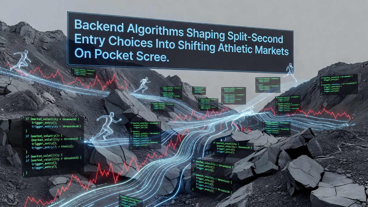 Algorithm-driven updates to athletic betting markets displayed on smartphone screens during mid-match action