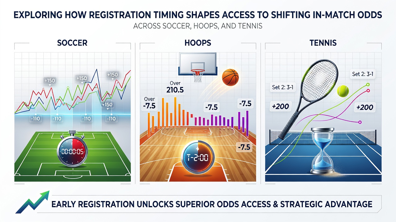 Smartphone app interface showing basketball live odds and registration status