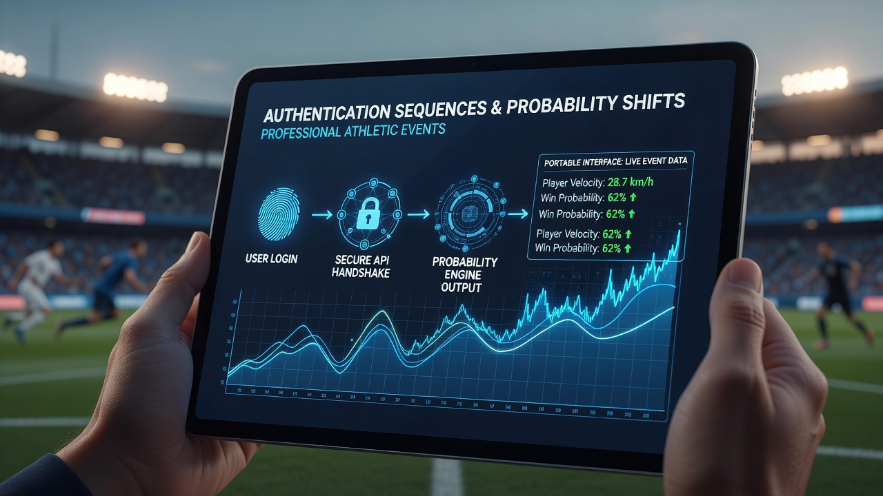 Mobile device displaying authentication screen for sports betting app with live event odds visible in background