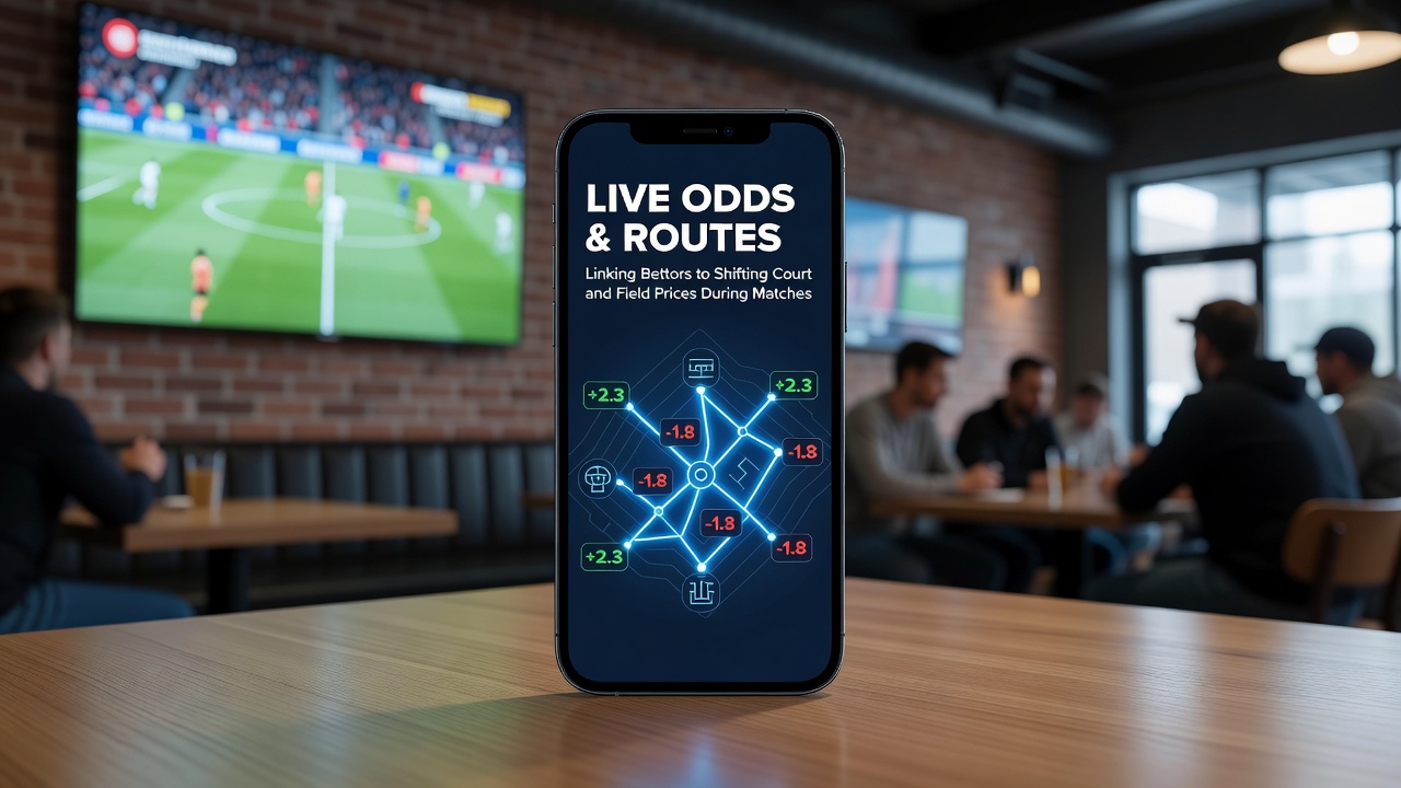 Mobile app interface illustrating dynamic odds changes on court and field sports during active matches